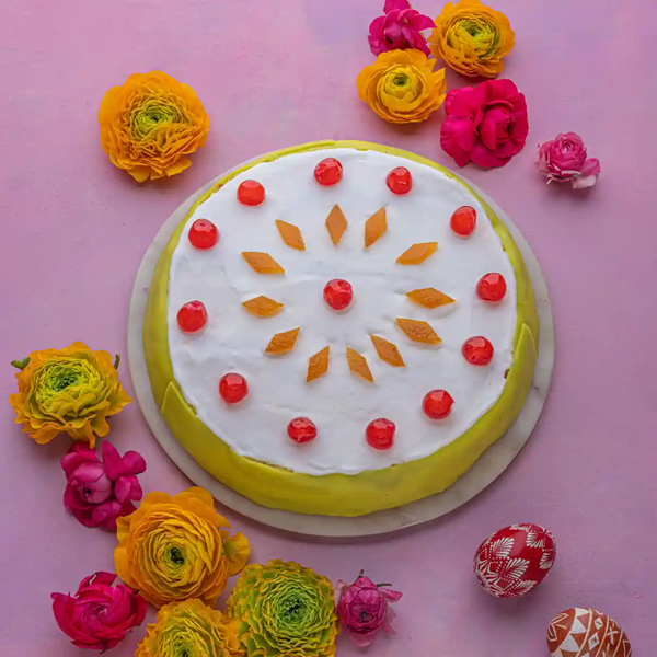 Cassata with glacé fruits