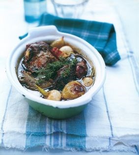 Casseroled grouse with marmalade