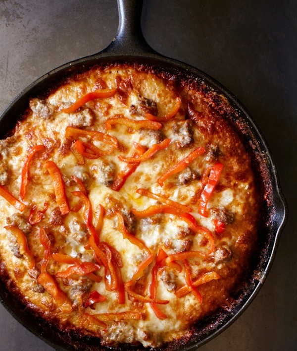 Cast-iron skillet pizza