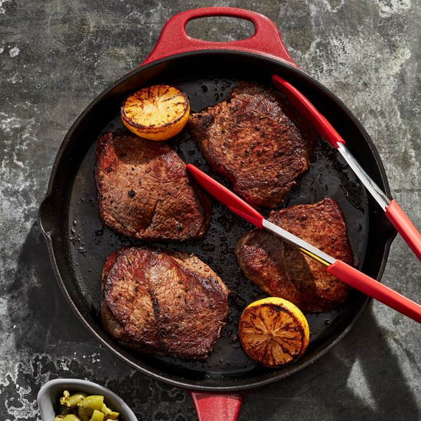 Cast-iron steaks