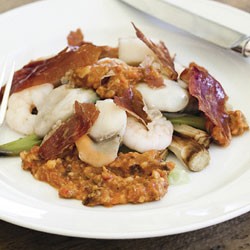 Catalan seafood and vegetables