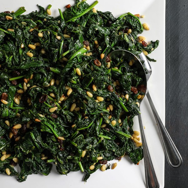 Catalan-style spinach