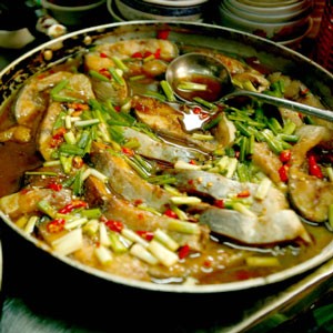 Catfish simmered in caramel sauce (Cá kho)