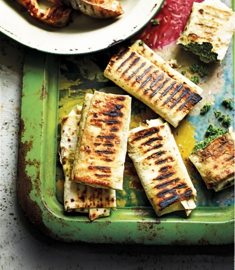 Caucasian barbecue flatbreads
