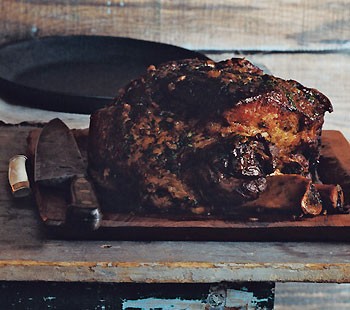 Caucasus-style braised pork shoulder