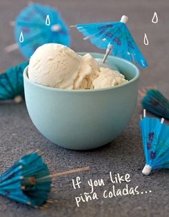 Caught in the rain (the piña colada sorbet)