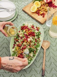Cauli, ginger, lentil and lemon salad