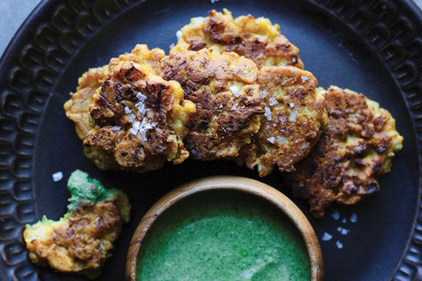 Cauliflower & fennel seed fritters