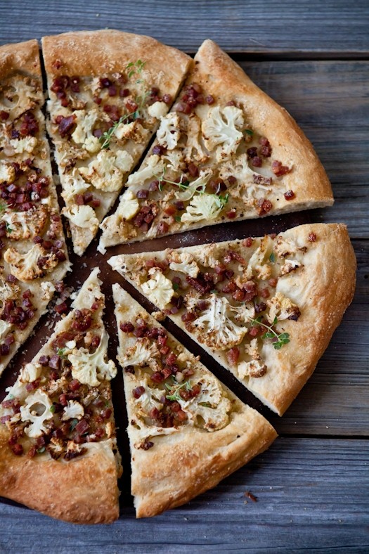 Cauliflower & prosciutto flatbread recipe Eat Your Books