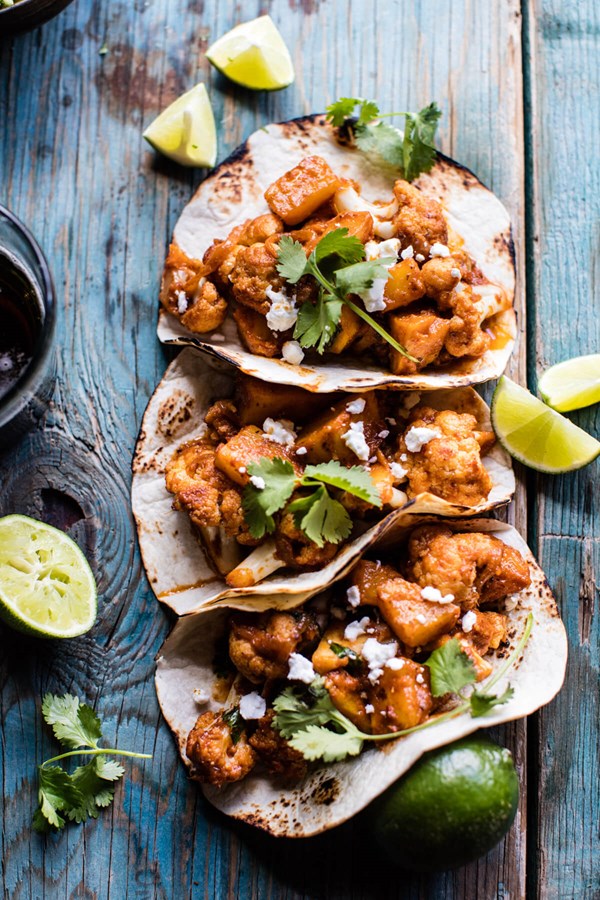 Cauliflower al pastor tacos
