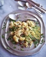 Cauliflower and almond salad with orange dressing