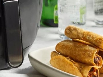 Cauliflower and black bean taquitos 