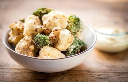 Cauliflower and broccoli fritters