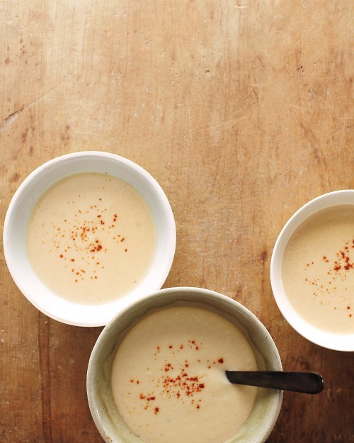 Cauliflower-and-cheddar soup