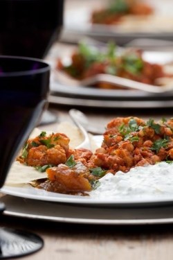 Cauliflower and chickpea curry