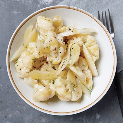 Cauliflower and fennel with Dijon-cider vinaigrette