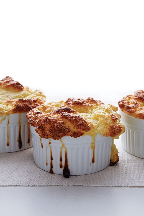 Cauliflower and goat cheese soufflés
