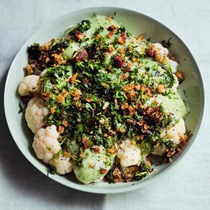 Cauliflower and Jerusalem artichoke bake