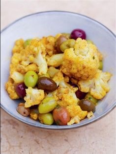 Cauliflower and olive salad