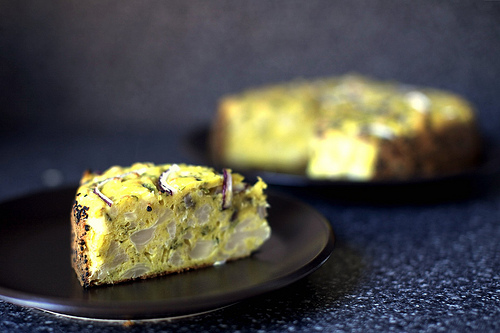Cauliflower and Parmesan cake