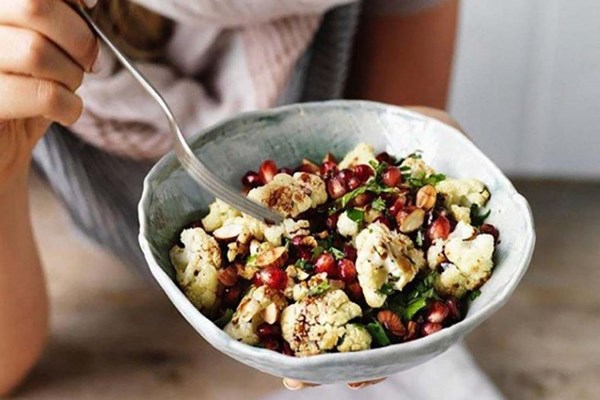 Cauliflower and pomegranate salad