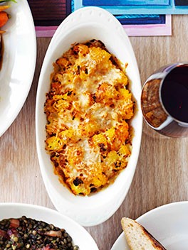 Cauliflower and saffron gratin