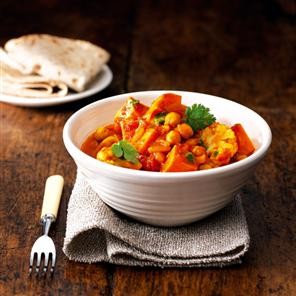 Cauliflower and sweet potato balti