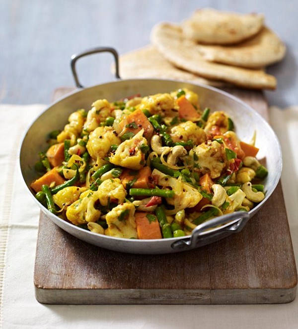Cauliflower and sweet potato curry