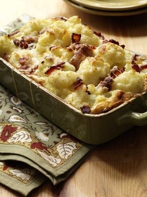 Cauliflower-bacon gratin