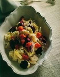 Cauliflower, beetroot & celeriac salad with horseradish cream