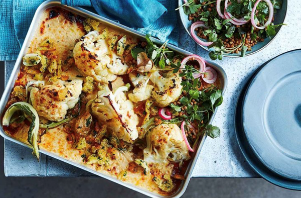 Cauliflower cheese gratin