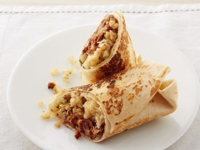 Cauliflower-chorizo burritos