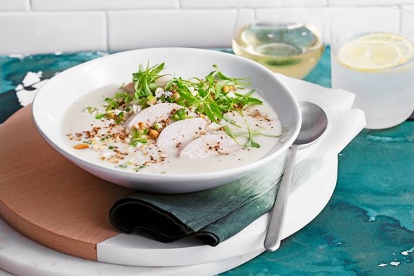 Cauliflower cream of chicken soup