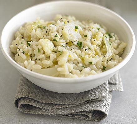 Cauliflower, fennel & herb risotto