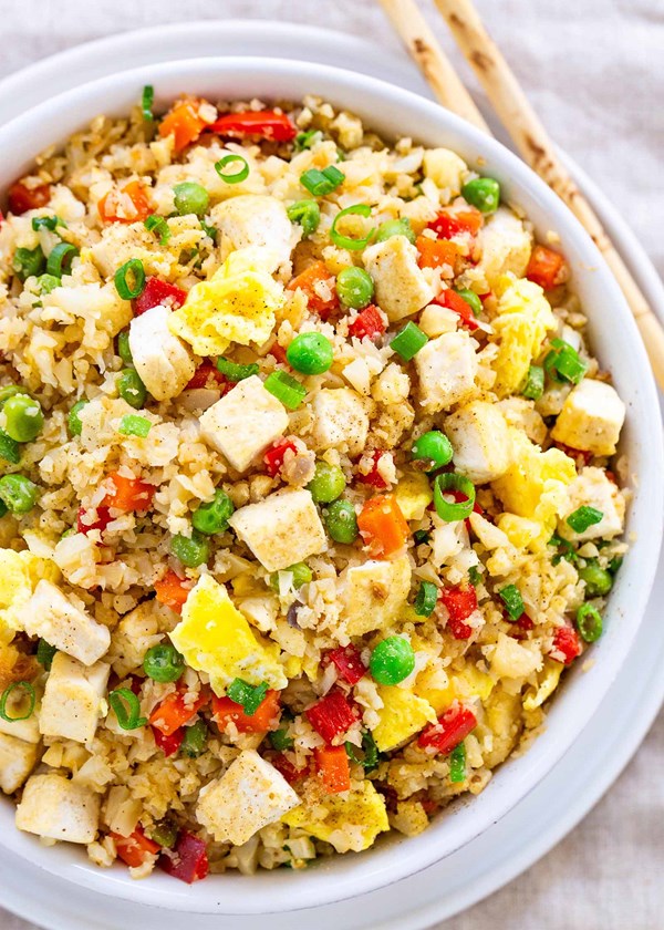 Cauliflower fried “rice”