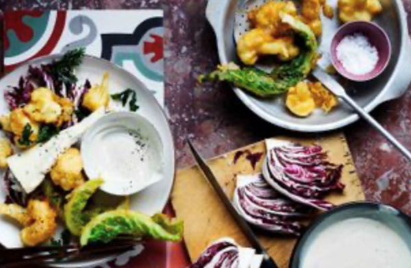 Cauliflower fritters with Gorgonzola besciamella