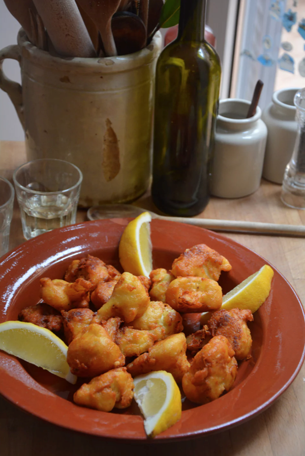 Cauliflower in Parmesan batter