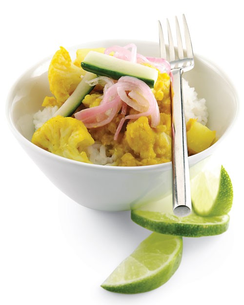 Cauliflower-lentil curry