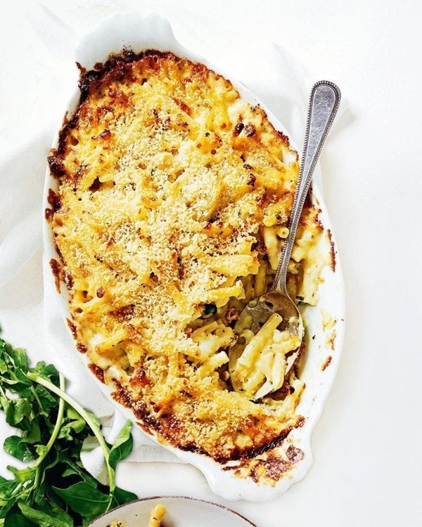 Cauliflower, pancetta and Taleggio bake