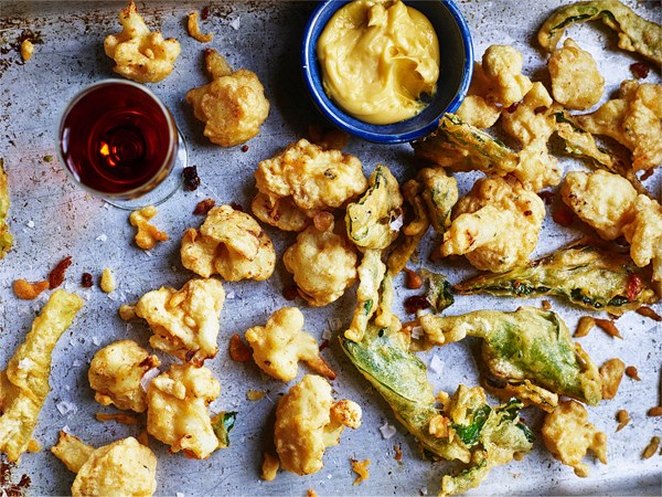 Cauliflower, Parmesan and anchovy fritters