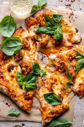 Cauliflower “pepperoni” cheese pizza