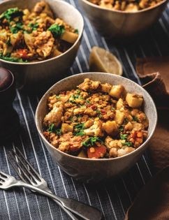 Cauliflower potato dal