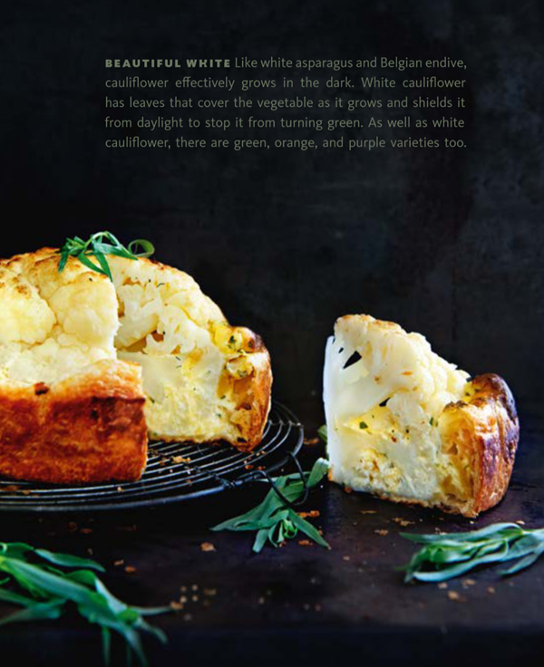 Cauliflower quiche with cheese and tarragon