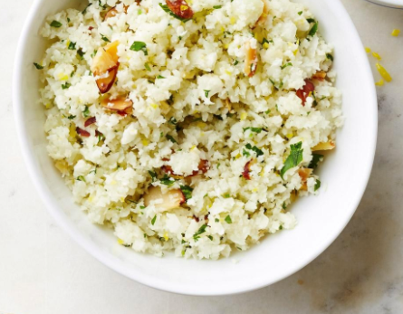 Cauliflower rice pilaf