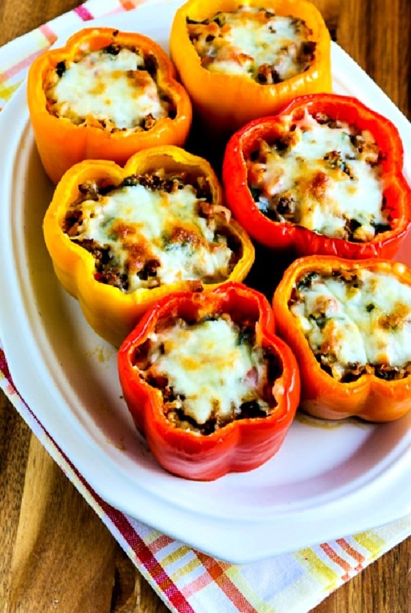 Cauliflower rice Southwestern stuffed peppers