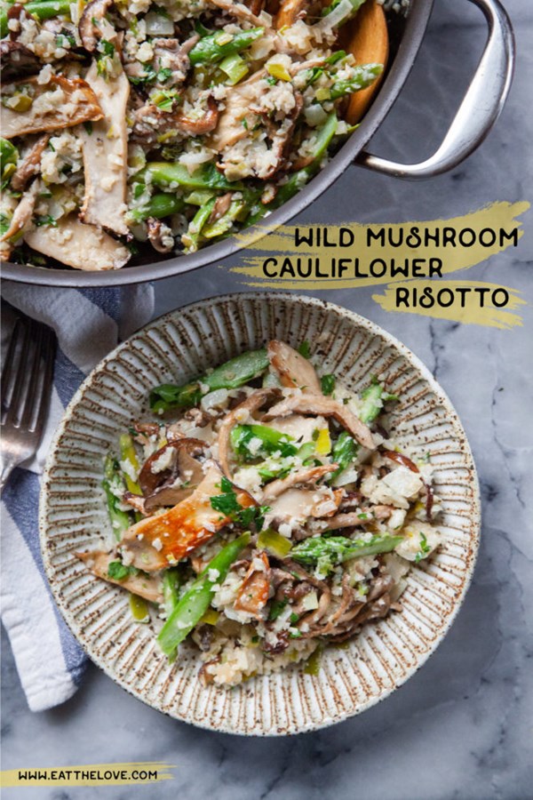 Cauliflower risotto with wild mushrooms