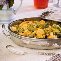 Cauliflower, Romanesco, & broccoli gratin