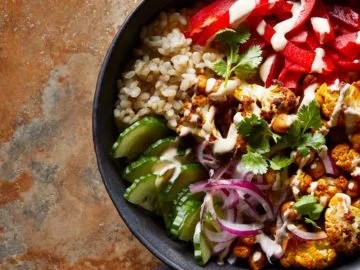 Cauliflower shawarma bowls