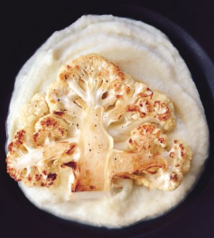 Cauliflower steaks with cauliflower puree