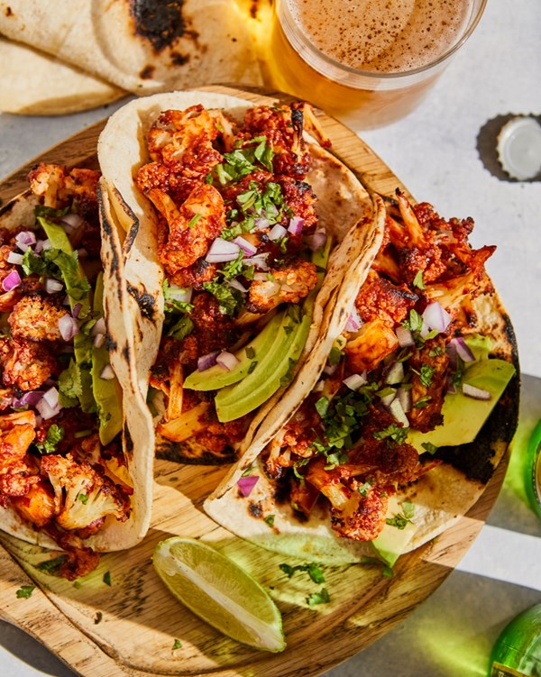Cauliflower tinga tacos